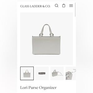 Glass Ladder & Co Lori Purse Organizer in gray - NWT, unopened still in wrap
